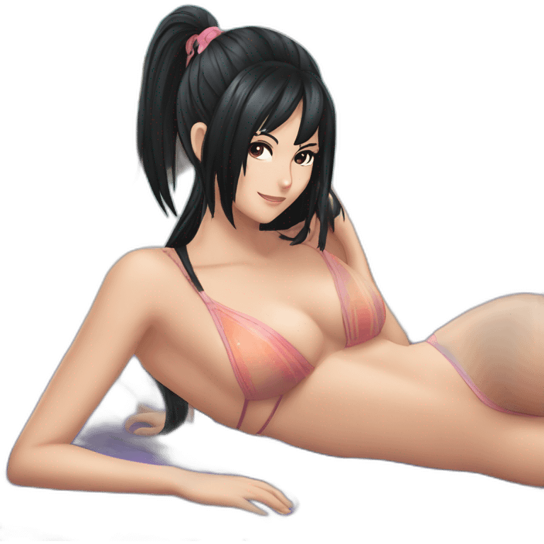 nico robin full body pawg small swimsuit laydown emoji