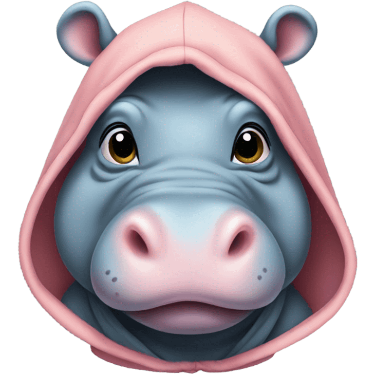 baby hippo wearing hoodie emoji