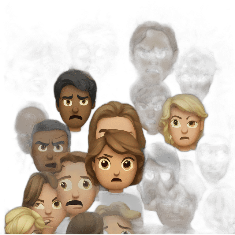 Group of angry people emoji