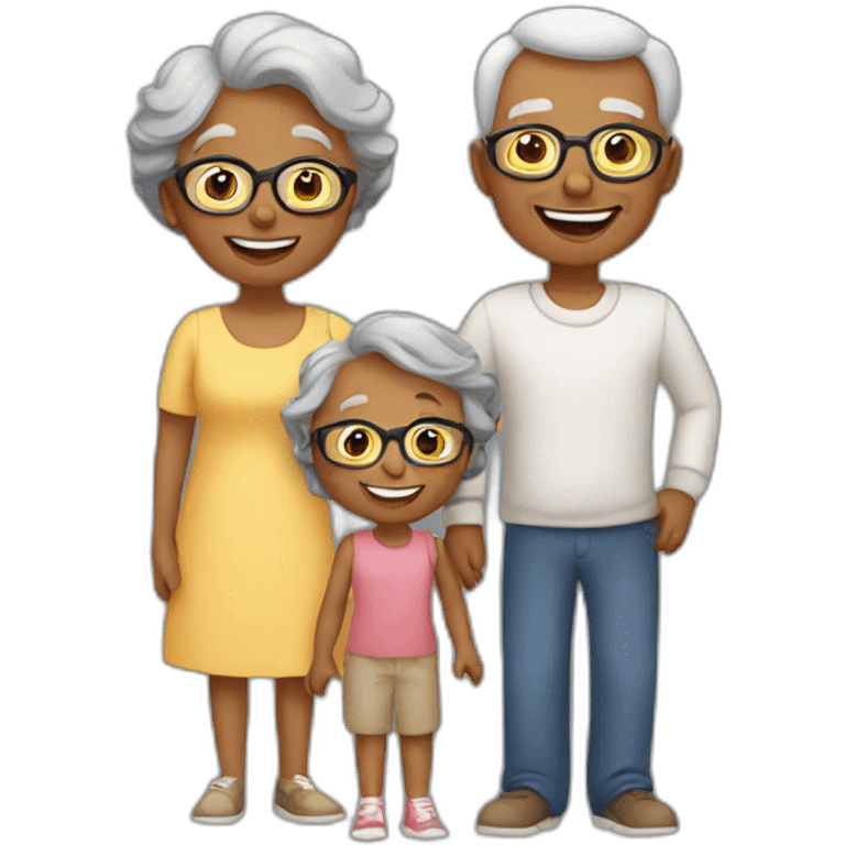 grandparents and grandchildren emoji