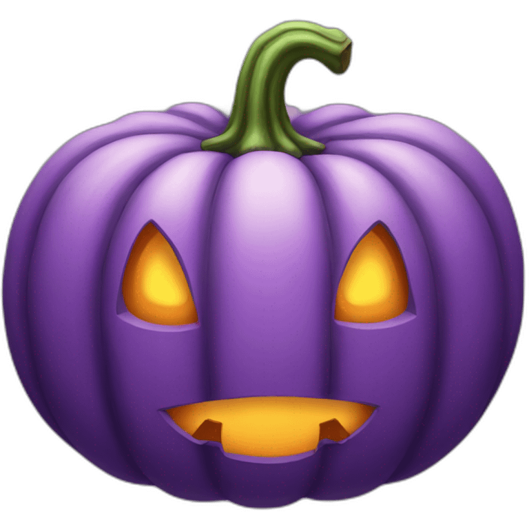 Purple pumpkin emoji