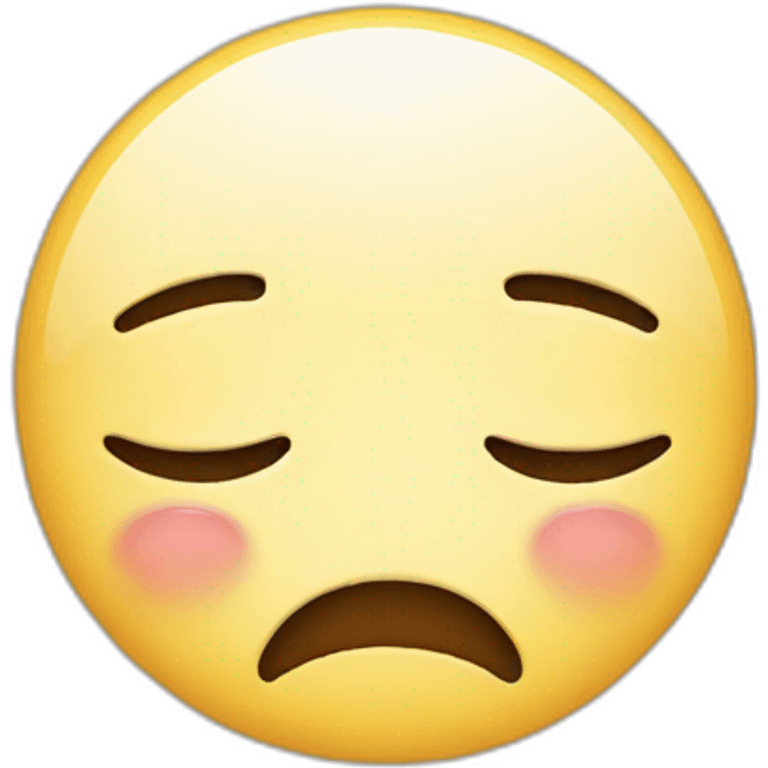 Cute emoji with crying face  emoji