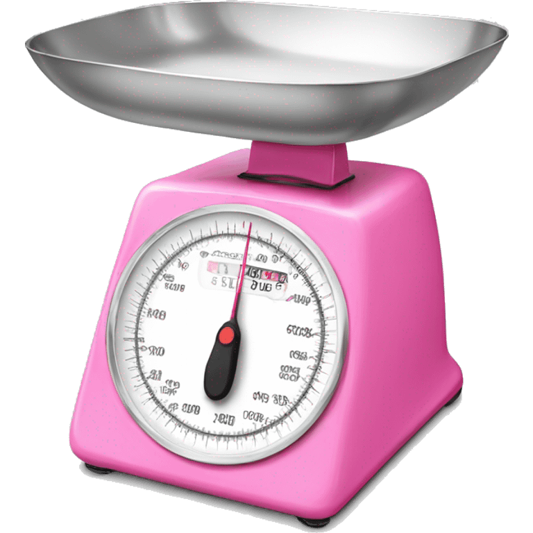 Pink Realistic kitchen scale emoji