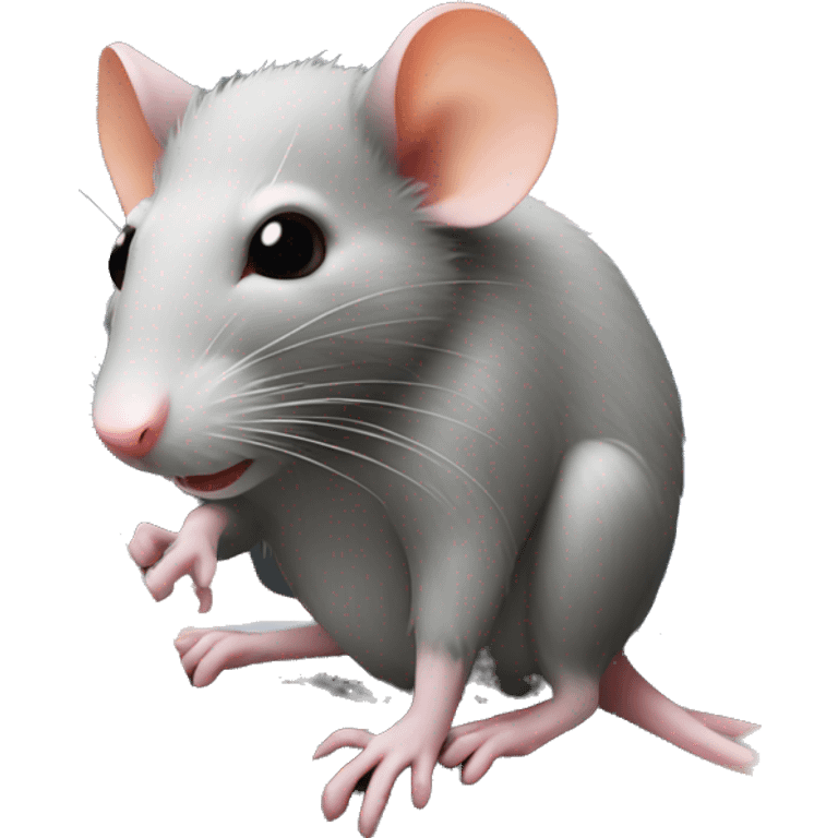 rat sits at macbook emoji