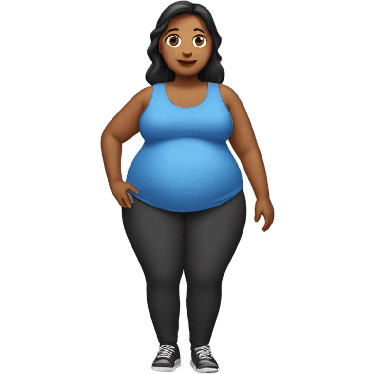 Woman with a big belly emoji