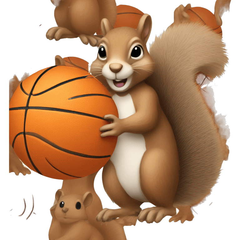 Squirrel with a basketball  emoji