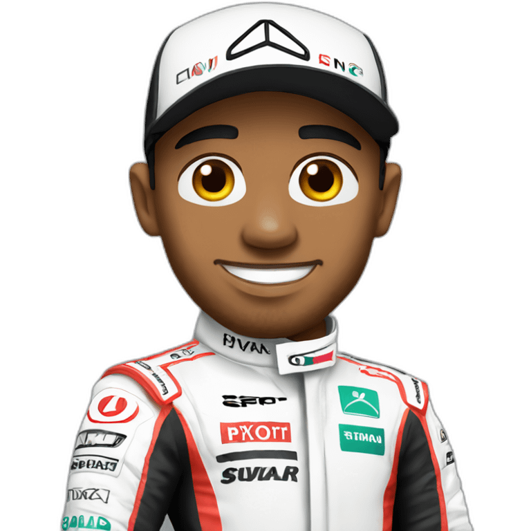 Lewis hamilton in racing gear emoji