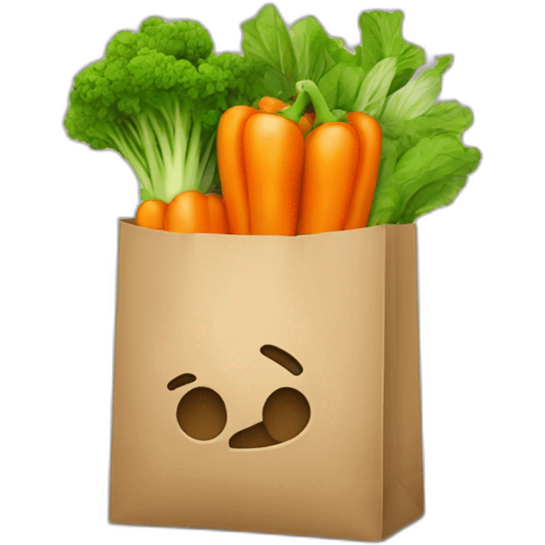 Logotipo bolsa con verduras emoji