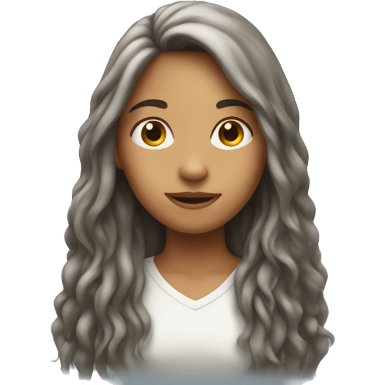 Long haired girl  emoji