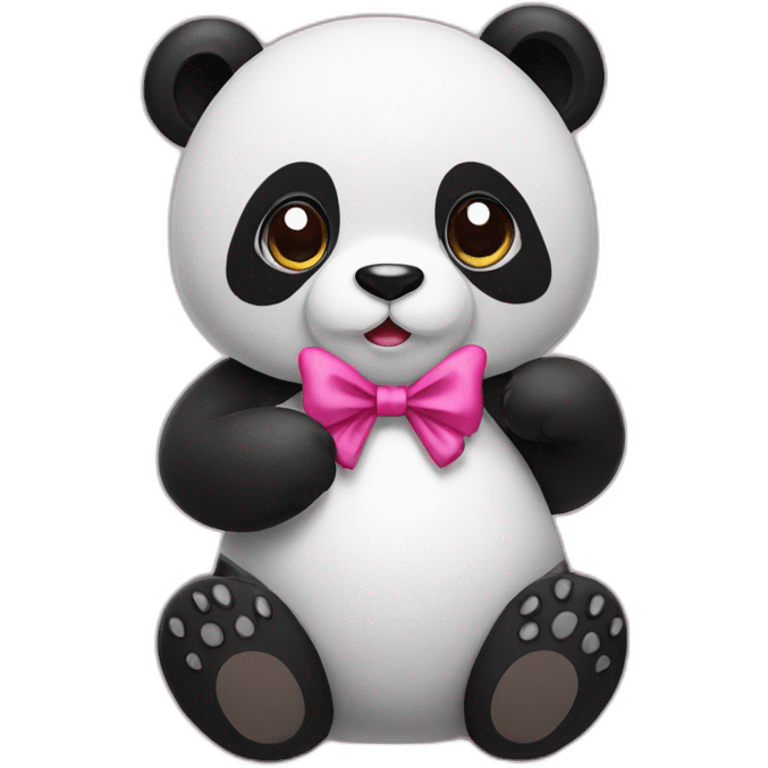 Panda with a bow emoji