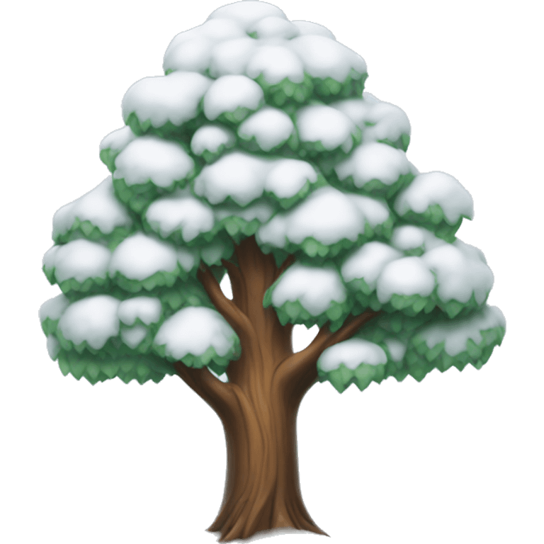 Tree with snow emoji