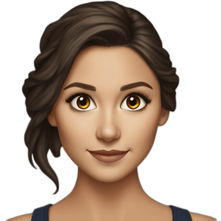 Nina Dobrev portrait emoji