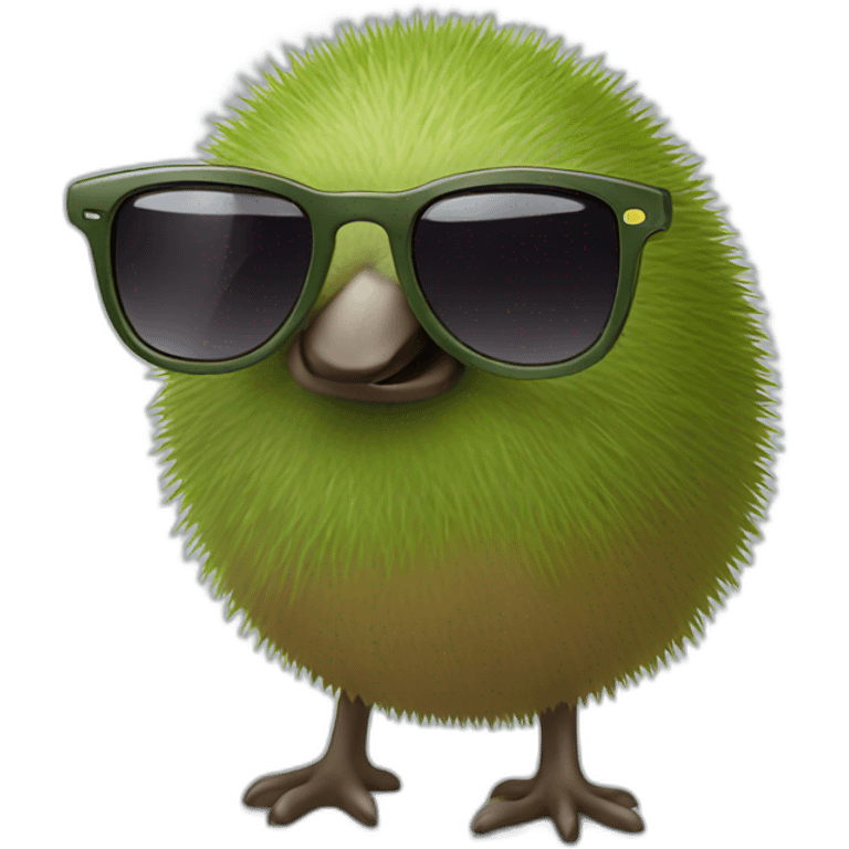 Kiwi with sunglasses emoji