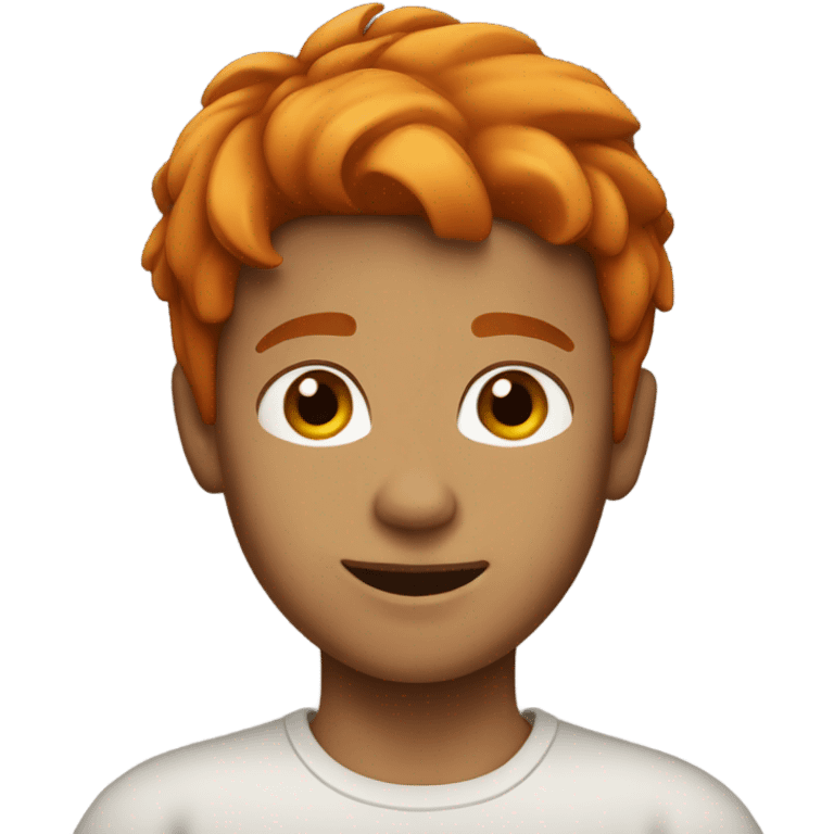 an orange brown hair boy  emoji