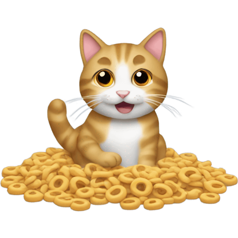 Cat with cheerios emoji