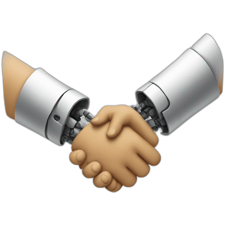 human and robot handshake emoji