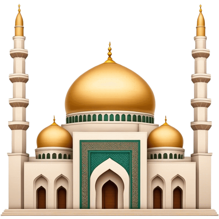 Cinematic Realistic Mohammad Al-Amin Mosque Landmark Emoji, showcasing the intricate architecture of the mosque rendered with rich textures and majestic, soft lighting. emoji