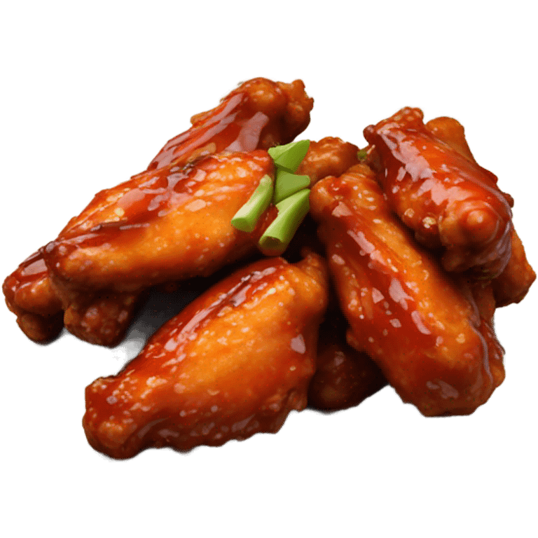 Hot wings on plate emoji