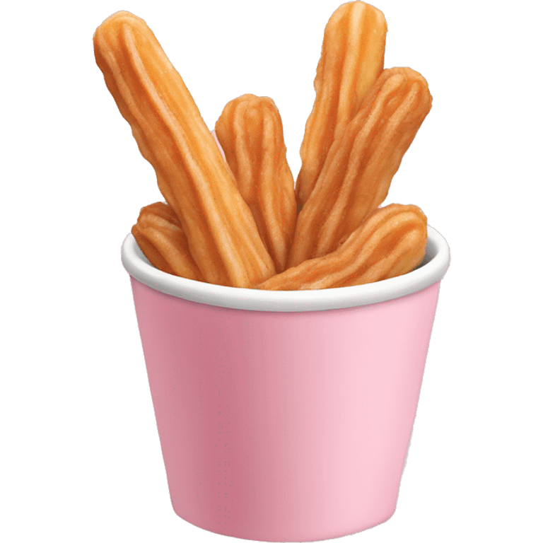 Churros inside a baby pink cup emoji