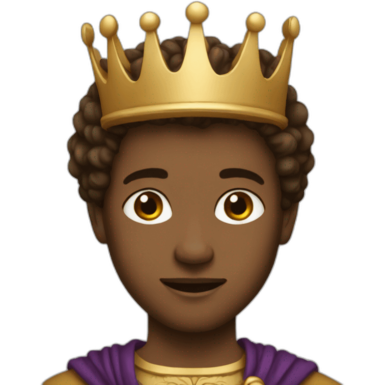 White young king with brown hair emoji