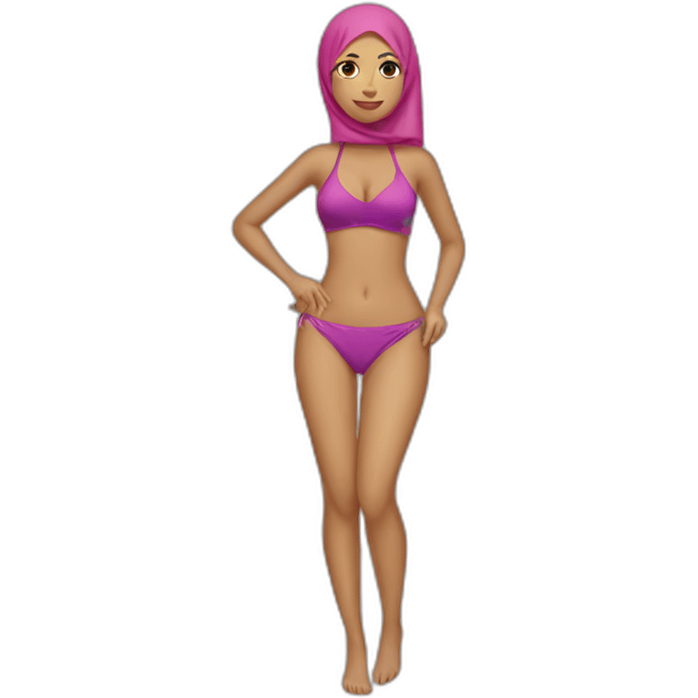 Hijab en bikini emoji