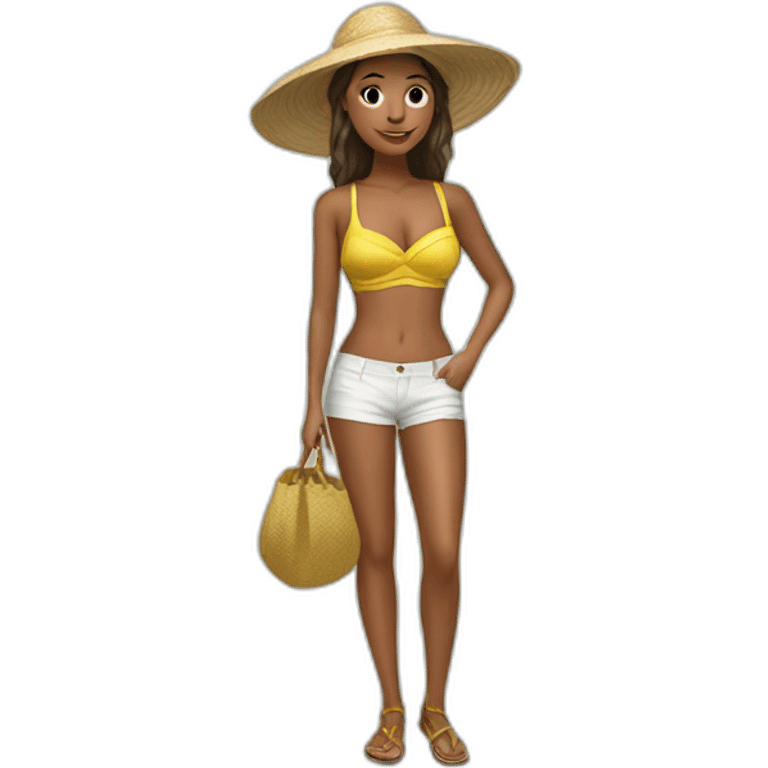 Typical brazlian beach outfit women emoji