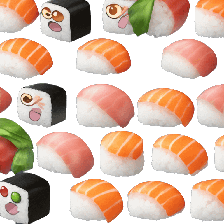 variety plate of nigiri  emoji