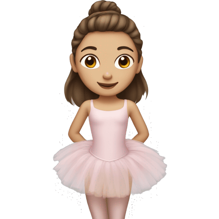 Ballet girl brown hair emoji