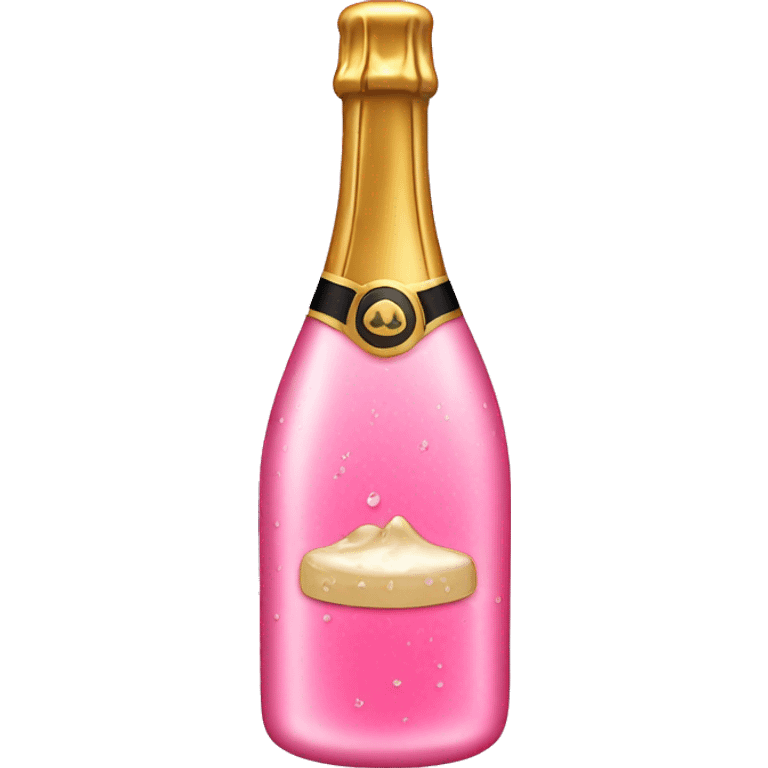 wet pink champagne bottle emoji