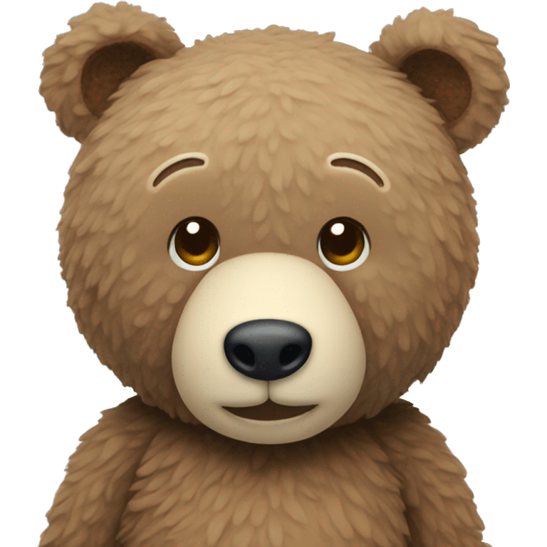 whole body of bear in jellycat style emoji