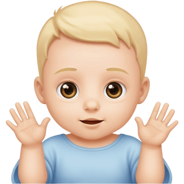 say hello male baby  emoji