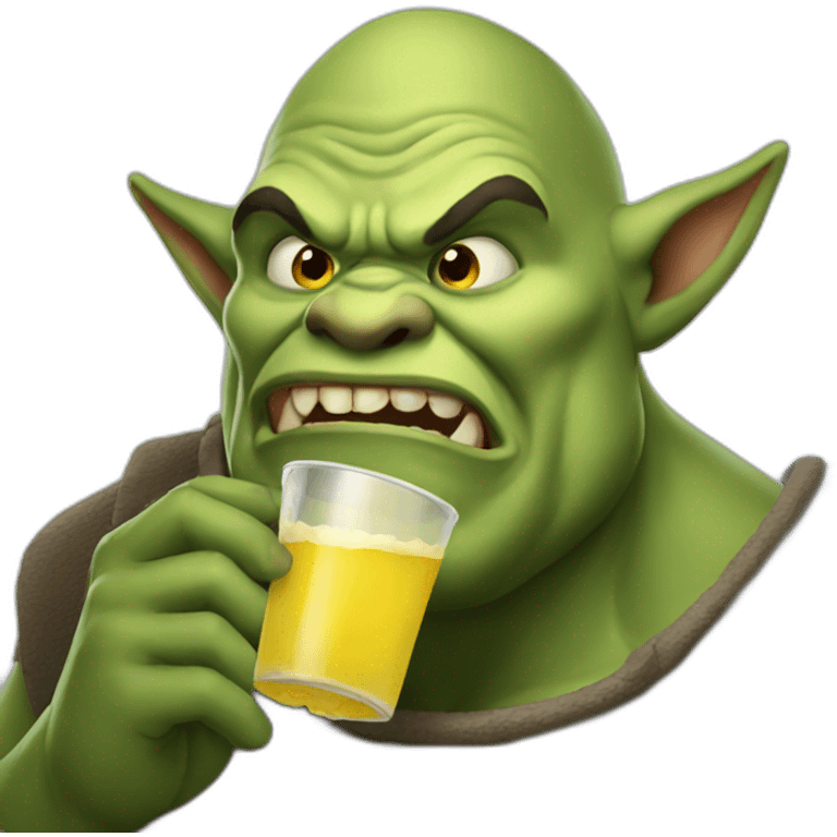 ogre sipping emoji