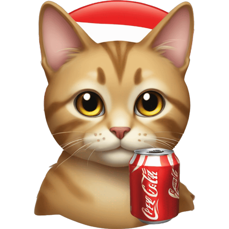 cat with coca cola zero emoji