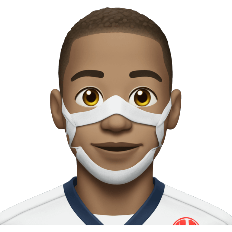 Mbappé with mask  emoji