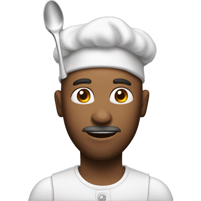 Man with a spoon on his head emoji