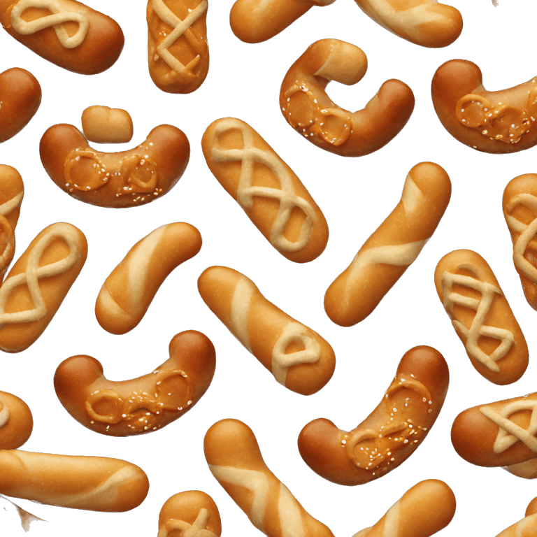 weisswurst with beer and pretzel emoji