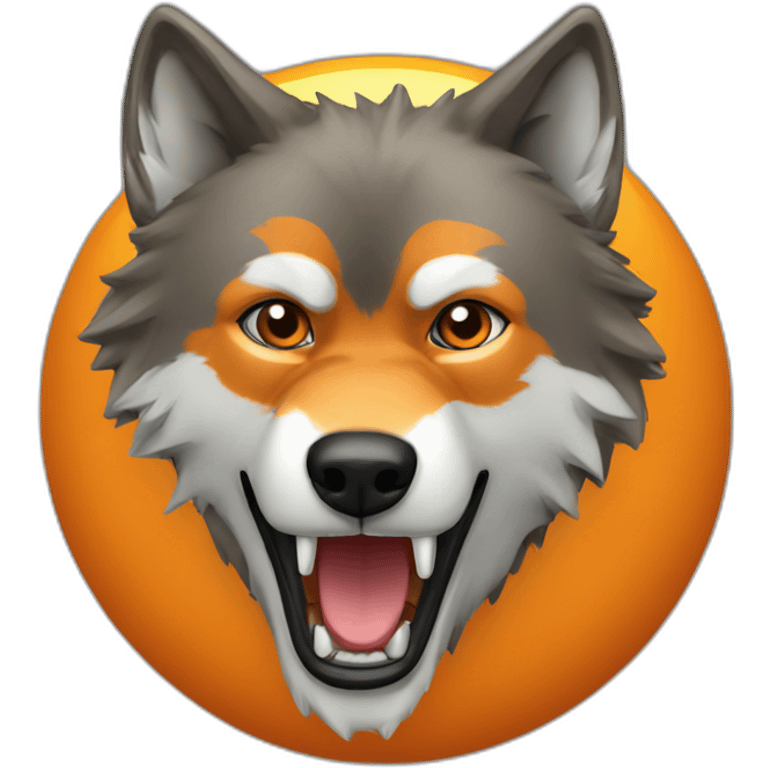 Wolf orange emoji