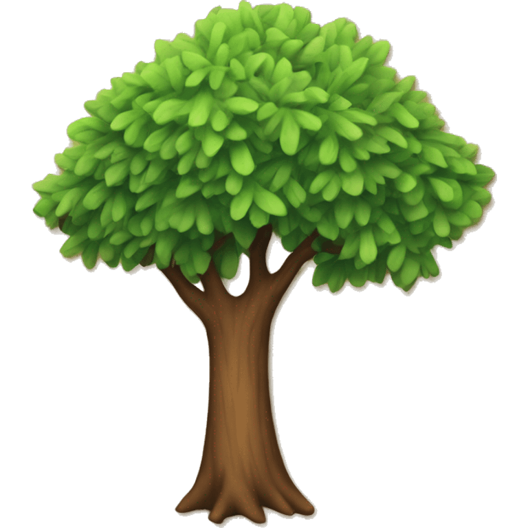 A tree sherding paper emoji