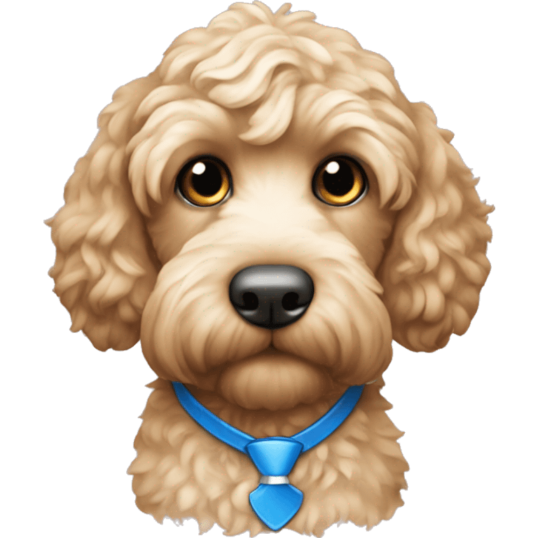 cockapoo with blue collar emoji