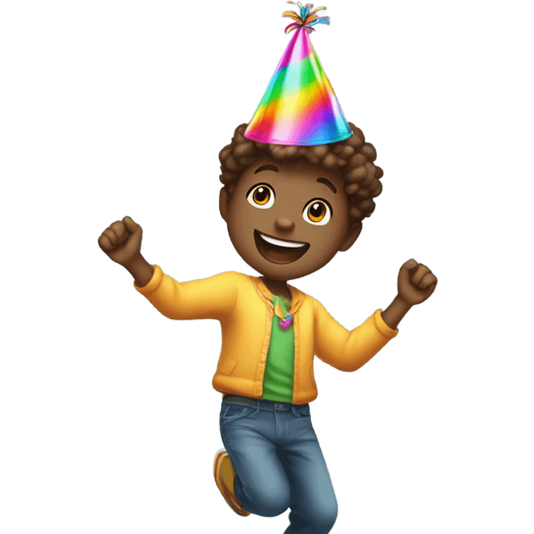 Happy Birthday dancing boy emoji