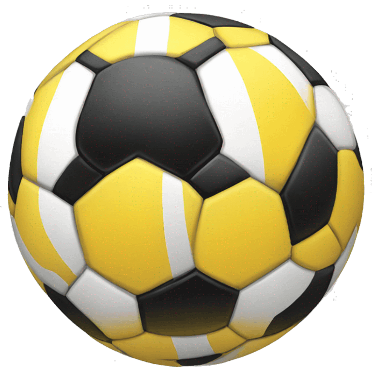 smiling yellow white soccer ball  emoji