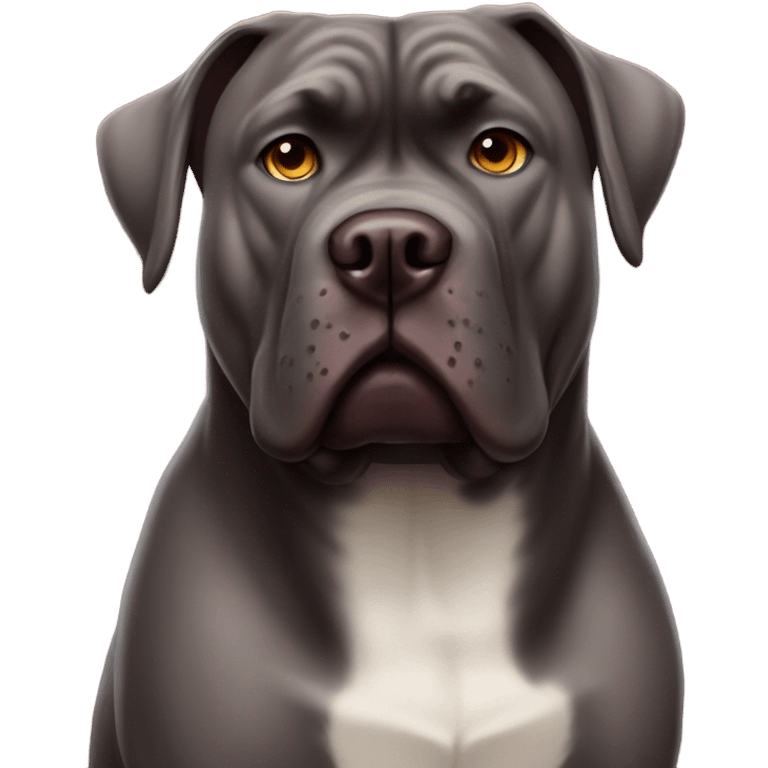 A burgundy-colored Cane Corso as Julius Caesar. emoji