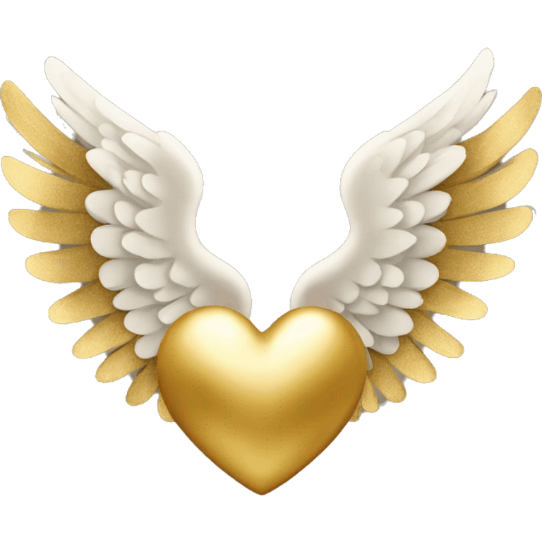 gold heart with wings  emoji