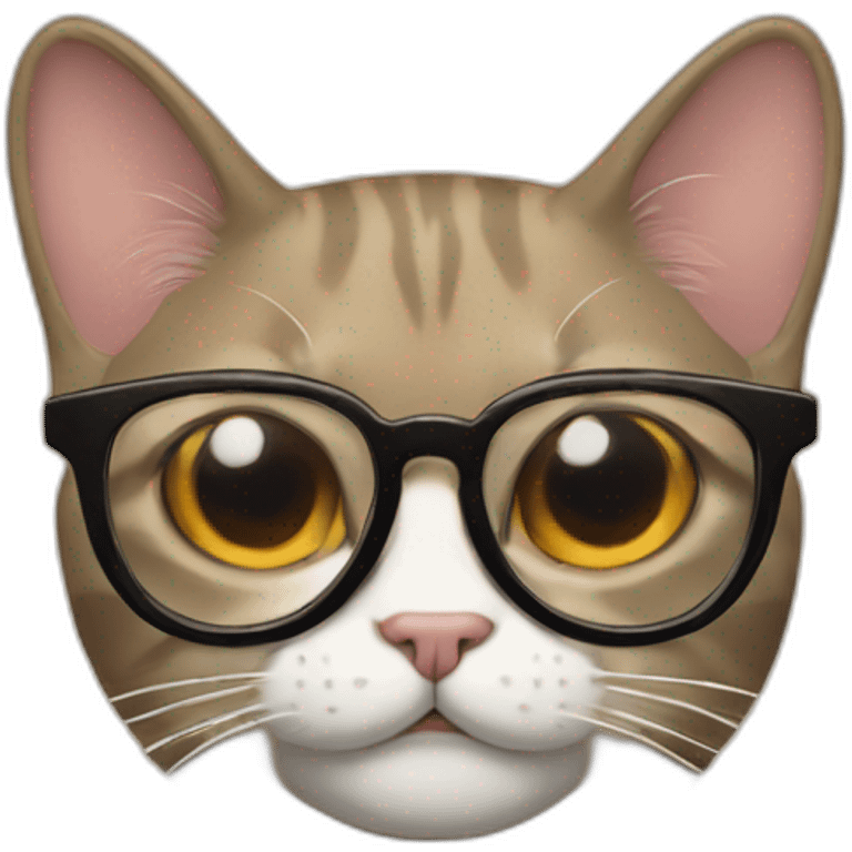 gato con lentes  emoji