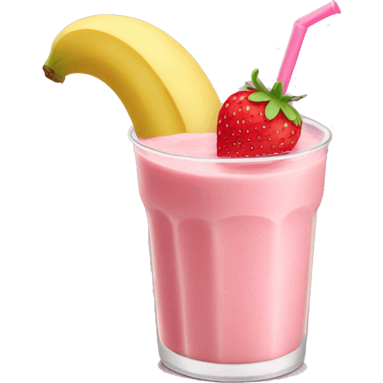 Strawberry Banana Smoothie emoji