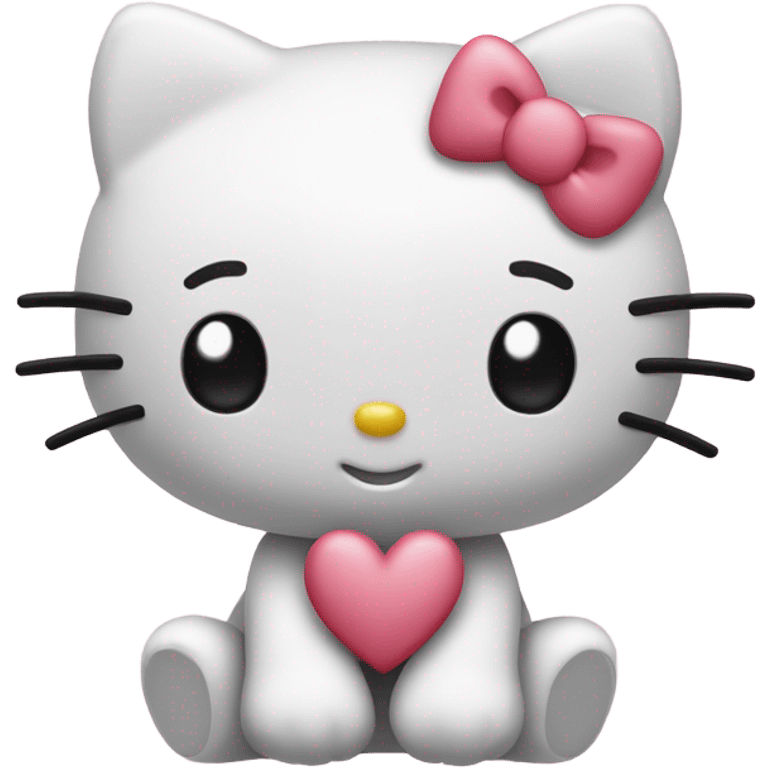 Hello kitty with ￼ heart eyes ￼ emoji