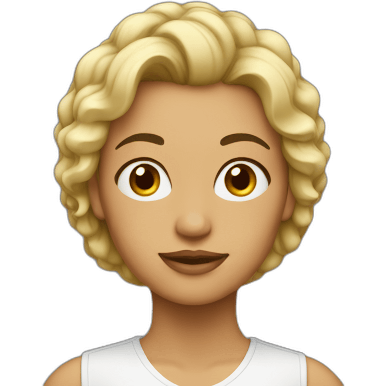 Mujer pelo corto blanco emoji