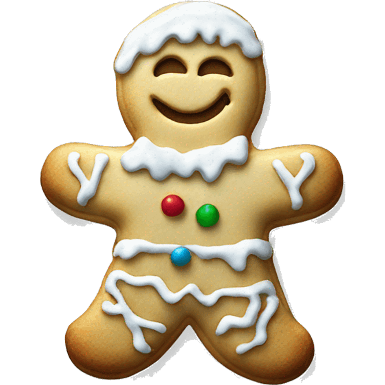 Realistic iced Christmas cookie emoji