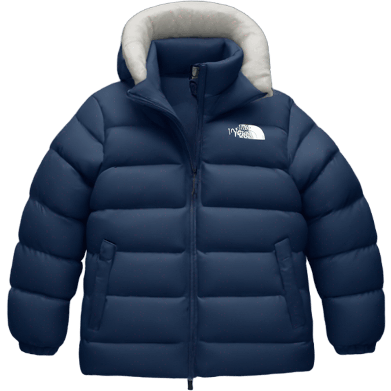 northface puffer navy jacket emoji