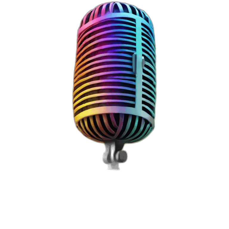 Microphone rainbow going through the Go-Go emoji